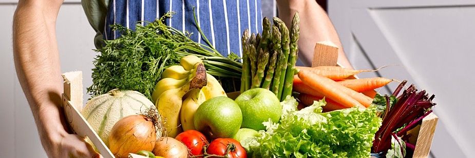 frutas e legumes representando nutrição